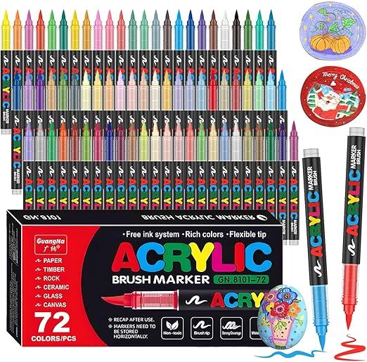 Plumones acrílicos 72 colores